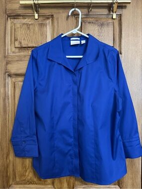 Chico's Royal Blue Button-Front Blouse